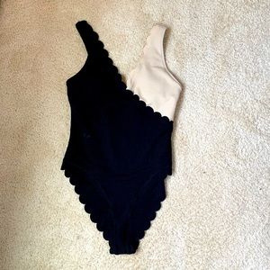 Scalloped One-Piece Suit